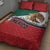 Mexico Flag Day Quilt Bed Set Mexican Coat Of Arms Zipper Stylized