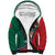 Personalized Mexico Flag Day Sherpa Hoodie Mexican Coat Of Arms Zipper Stylized