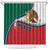 Mexico Flag Day Shower Curtain Mexican Coat Of Arms Zipper Stylized