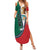 Personalized Mexico Flag Day Summer Maxi Dress Mexican Coat Of Arms Zipper Stylized