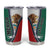 Personalized Mexico Flag Day Tumbler Cup Mexican Coat Of Arms Zipper Stylized