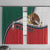 Mexico Flag Day Window Curtain Mexican Coat Of Arms Zipper Stylized