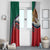 Mexico Flag Day Window Curtain Mexican Coat Of Arms Zipper Stylized