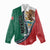 Personalized Mexico Flag Day Women Casual Shirt Mexican Coat Of Arms Zipper Stylized