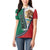 Personalized Mexico Flag Day Women Polo Shirt Mexican Coat Of Arms Zipper Stylized