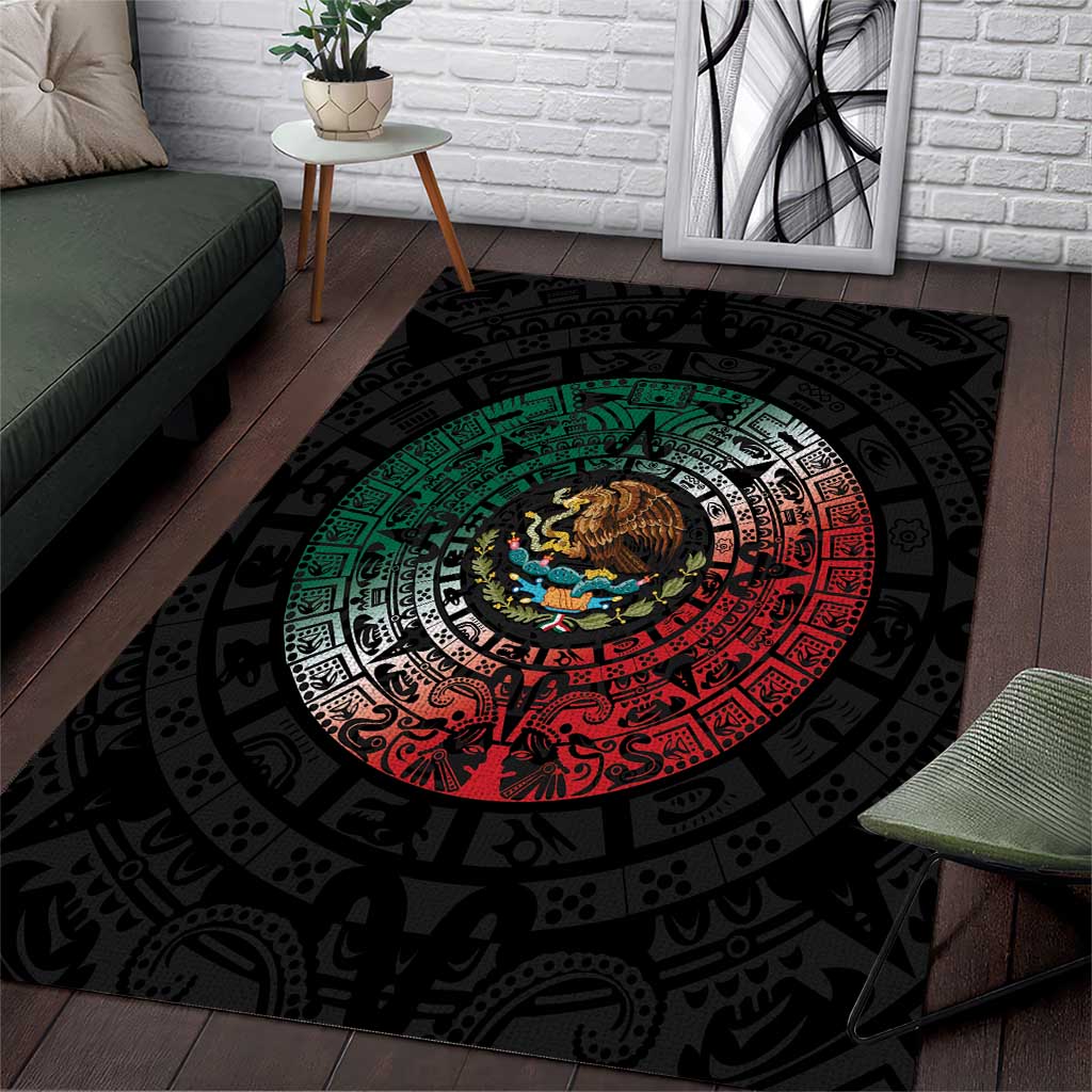 Mexican Aztec Circle Area Rug Flag Color Unique Style