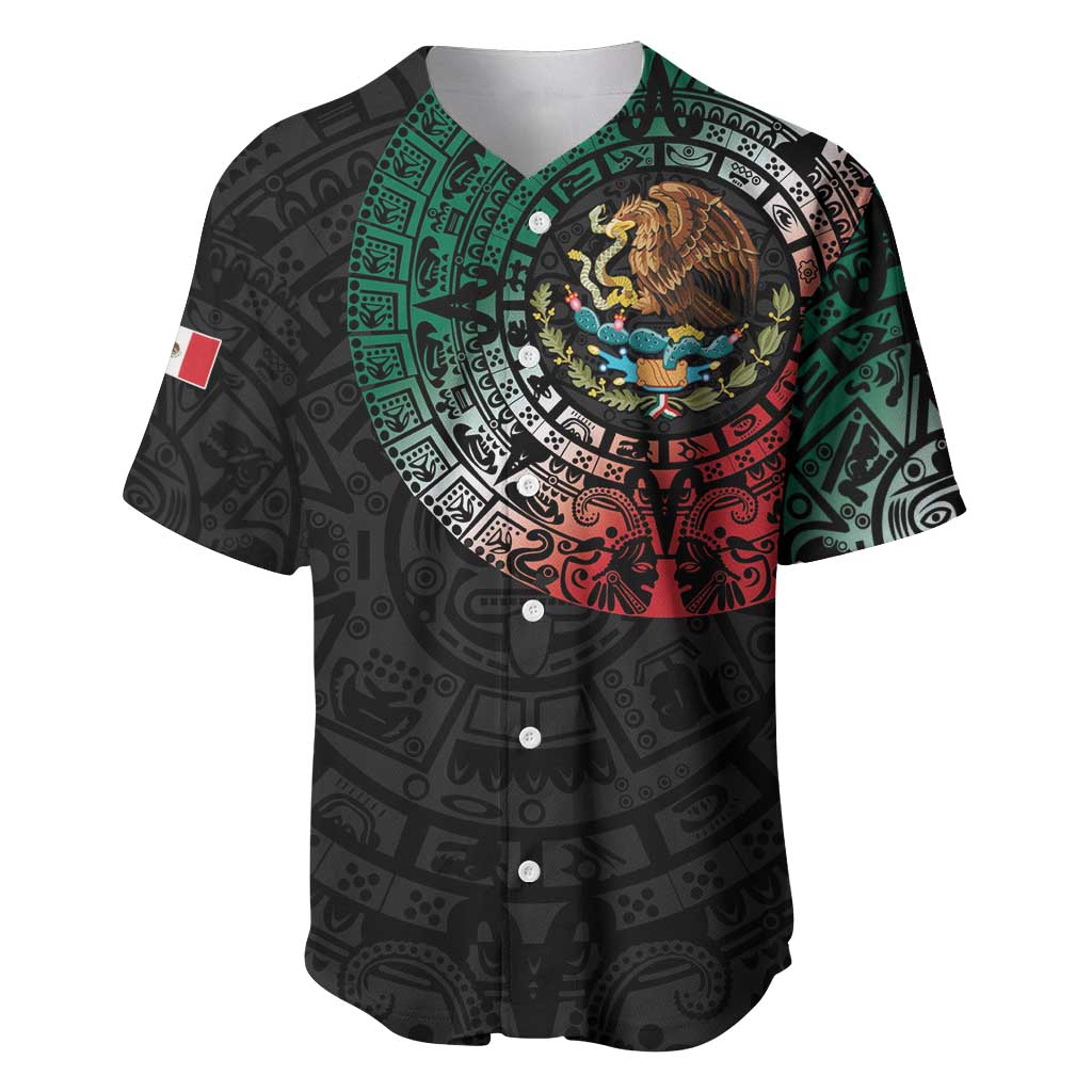 Mexican Aztec Circle Baseball Jersey Flag Color Unique Style