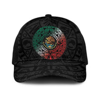 Mexican Aztec Sun Baseball Net Cap Flag Color Unique Style - Wonder Print Shop