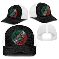 Mexican Aztec Sun Baseball Net Cap Flag Color Unique Style - Wonder Print Shop