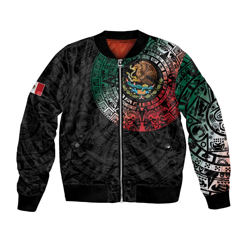 Mexican Aztec Circle Bomber Jacket Flag Color Unique Style