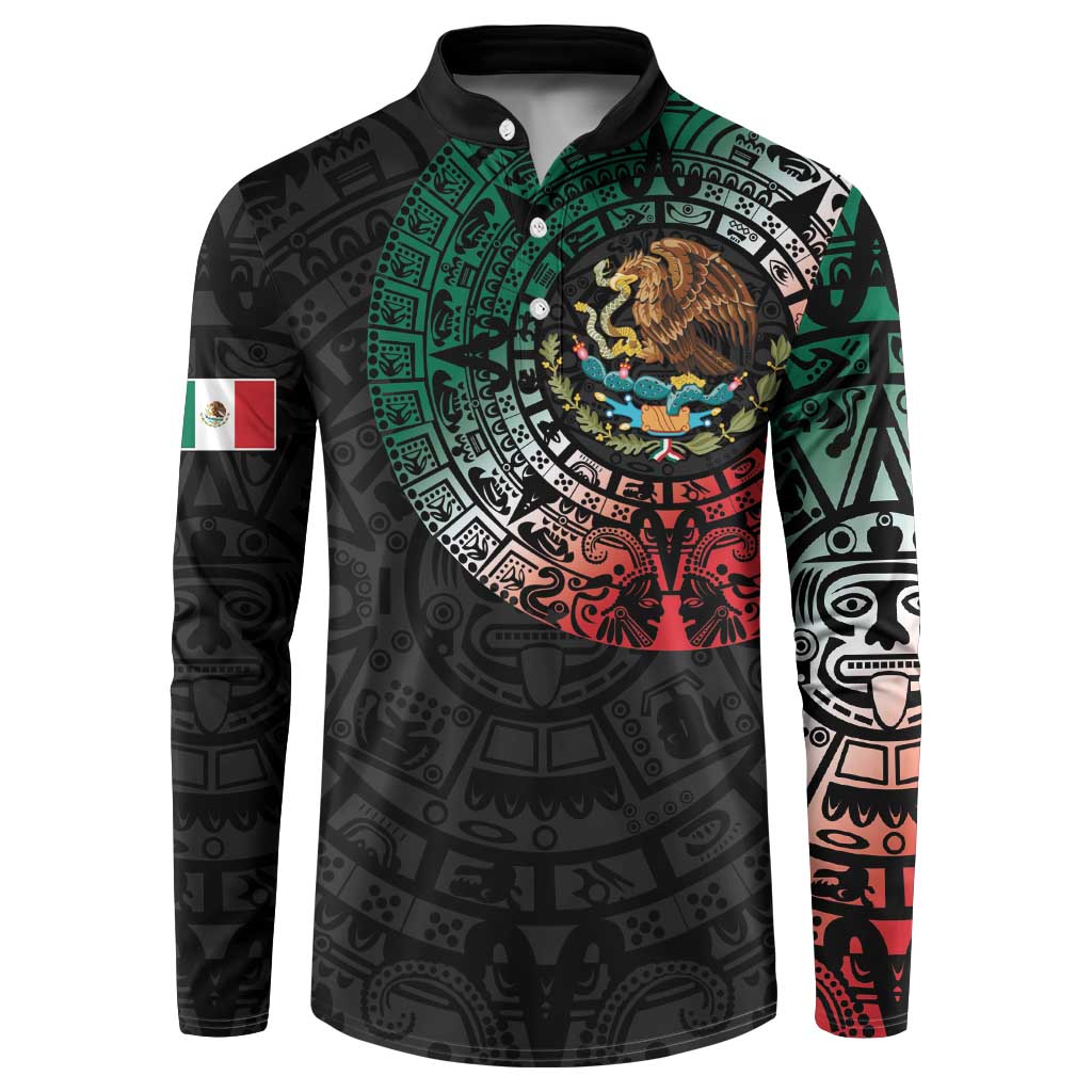 Mexican Aztec Circle Button Sweatshirt Flag Color Unique Style