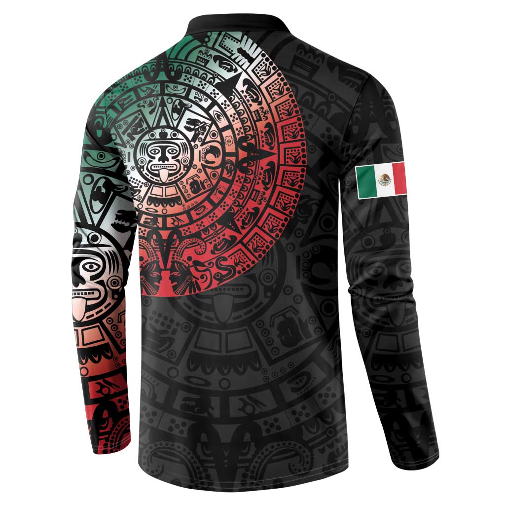 Mexican Aztec Circle Button Sweatshirt Flag Color Unique Style