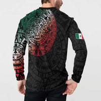 Mexican Aztec Circle Button Sweatshirt Flag Color Unique Style