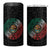 Mexican Aztec Circle 4 in 1 Can Cooler Tumbler Flag Color Unique Style