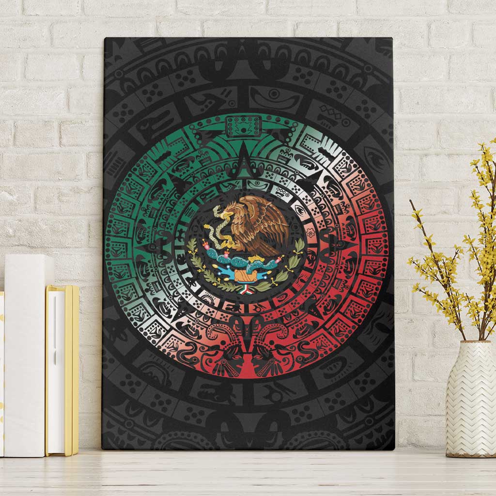 Mexican Aztec Circle Canvas Wall Art Flag Color Unique Style