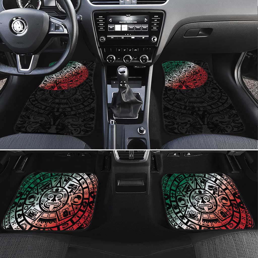 Mexican Aztec Circle Car Mats Flag Color Unique Style