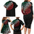 Mexican Aztec Circle Family Matching Long Sleeve Bodycon Dress and Hawaiian Shirt Flag Color Unique Style