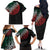 Mexican Aztec Circle Family Matching Off The Shoulder Long Sleeve Dress and Hawaiian Shirt Flag Color Unique Style