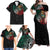 Mexican Aztec Circle Family Matching Off Shoulder Maxi Dress and Hawaiian Shirt Flag Color Unique Style