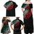 Mexican Aztec Circle Family Matching Off Shoulder Maxi Dress and Hawaiian Shirt Flag Color Unique Style