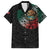 Mexican Aztec Circle Family Matching Off Shoulder Short Dress and Hawaiian Shirt Flag Color Unique Style