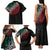 Mexican Aztec Circle Family Matching Tank Maxi Dress and Hawaiian Shirt Flag Color Unique Style