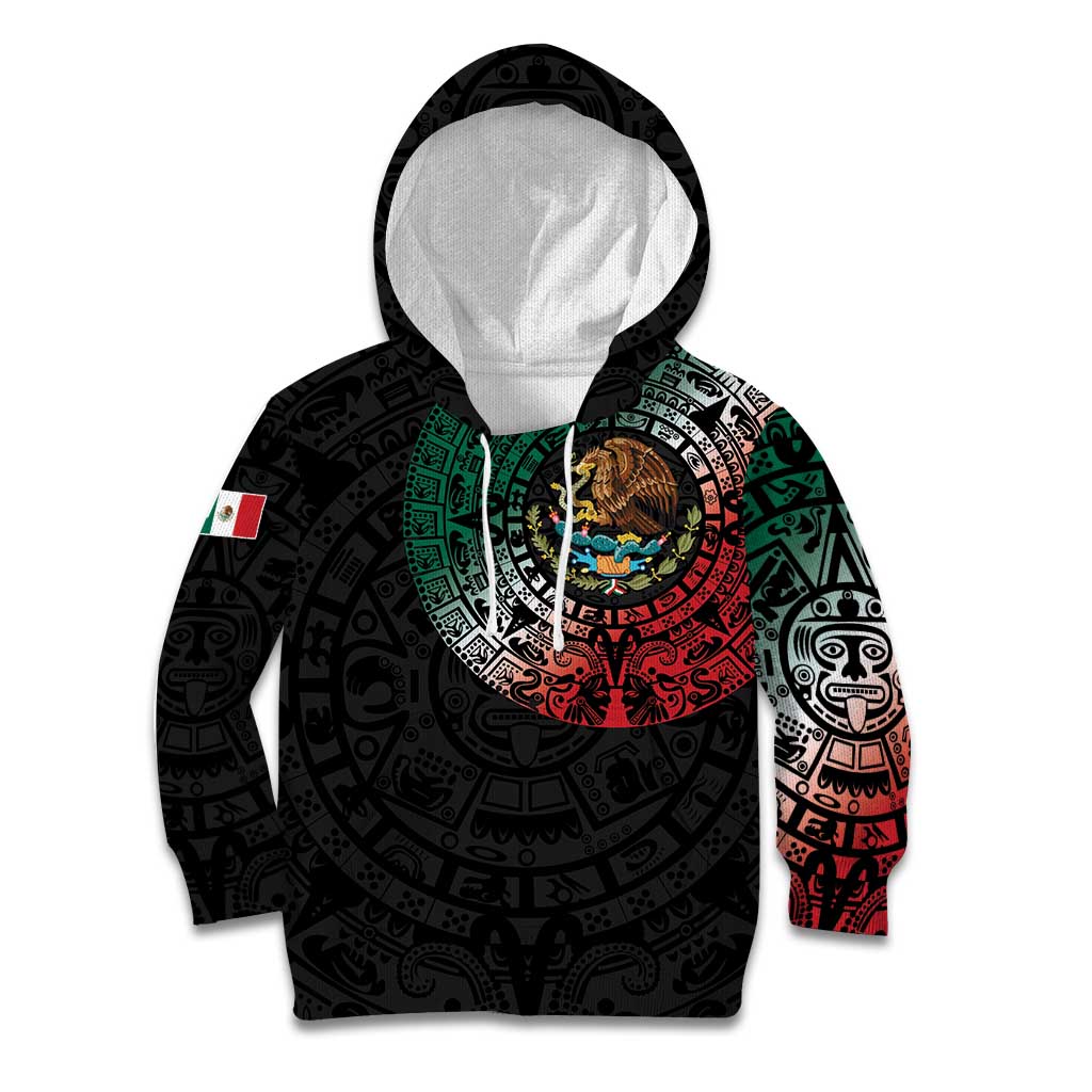 Mexican Aztec Circle Kid Hoodie Flag Color Unique Style