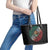 Mexican Aztec Circle Leather Tote Bag Flag Color Unique Style