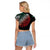 Mexican Aztec Circle Raglan Cropped T Shirt Flag Color Unique Style