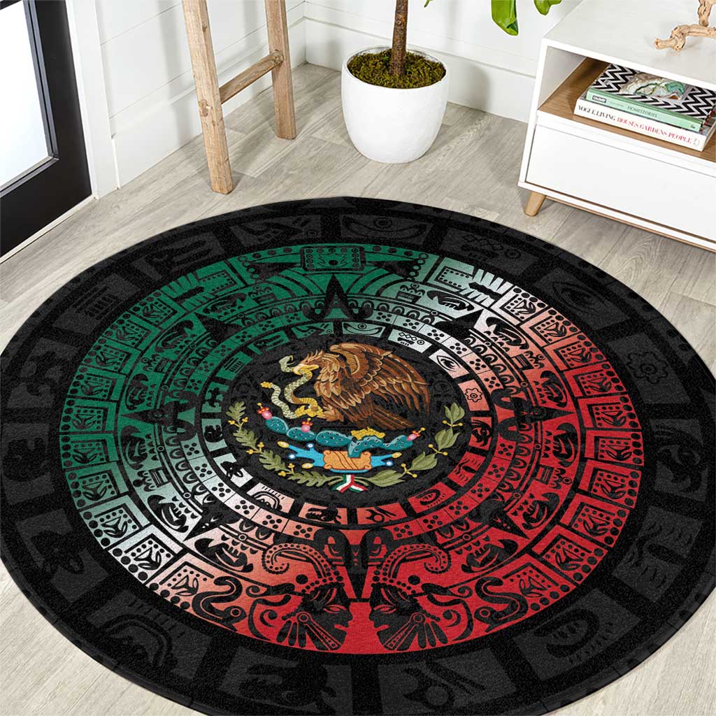 Mexican Aztec Circle Round Carpet Flag Color Unique Style