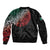 Mexican Aztec Circle Sleeve Zip Bomber Jacket Flag Color Unique Style