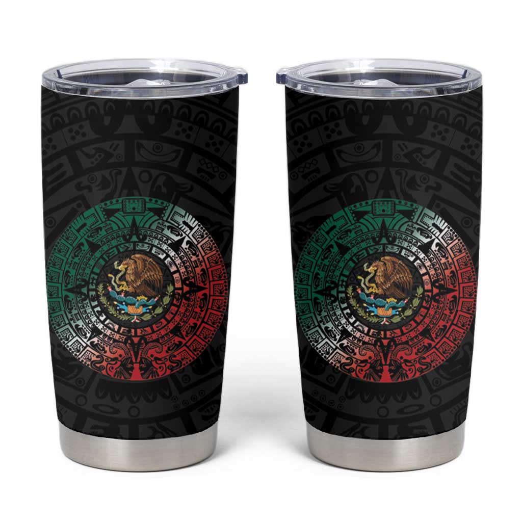 Mexican Aztec Circle Tumbler Cup Flag Color Unique Style