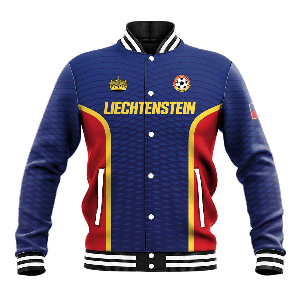 Custom Football 2026 Liechtenstein Baseball Jacket Blau-Rot Come On