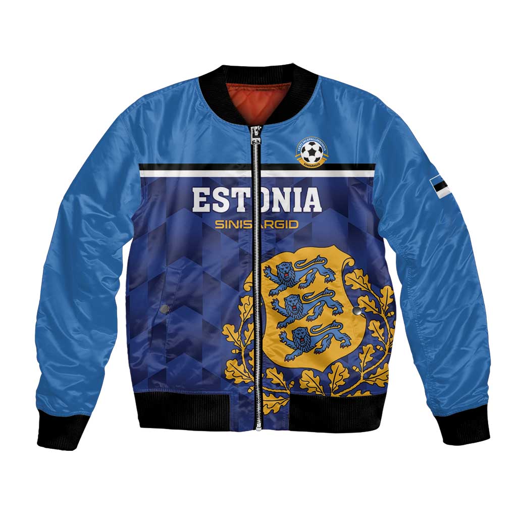 Custom Football 2026 Estonia Bomber Jacket Sinisargid Come On