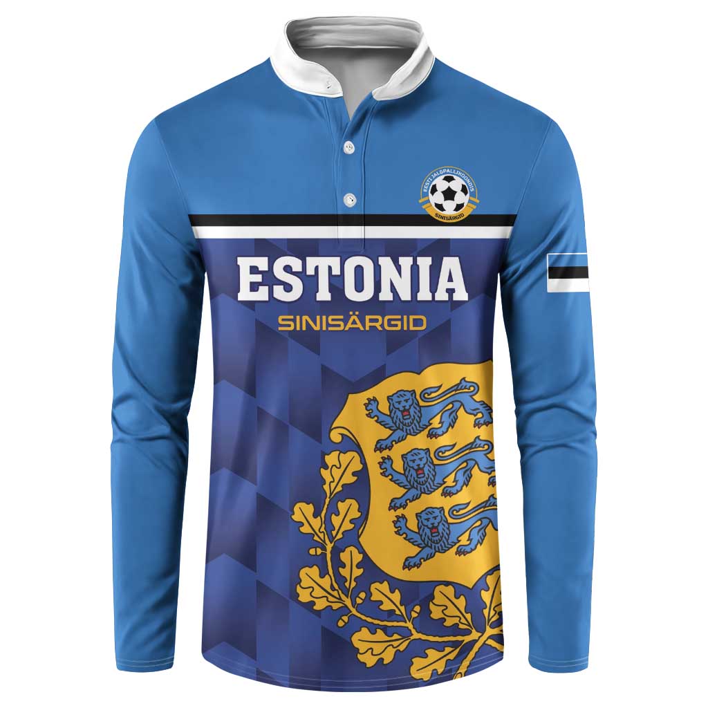 Custom Football 2026 Estonia Button Sweatshirt Sinisargid Come On