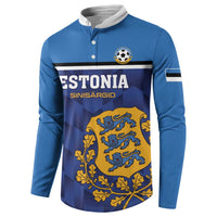 Custom Football 2026 Estonia Button Sweatshirt Sinisargid Come On