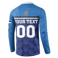 Custom Football 2026 Estonia Button Sweatshirt Sinisargid Come On