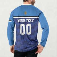 Custom Football 2026 Estonia Button Sweatshirt Sinisargid Come On