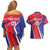 Personalized Costa Rica 2024 Soccer Couples Matching Off Shoulder Short Dress and Hawaiian Shirt Come On Los Ticos - Wonder Print Shop