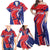 Personalized Costa Rica 2024 Soccer Family Matching Off Shoulder Maxi Dress and Hawaiian Shirt Come On Los Ticos - Wonder Print Shop