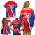 Personalized Costa Rica 2024 Soccer Family Matching Off Shoulder Short Dress and Hawaiian Shirt Come On Los Ticos - Wonder Print Shop