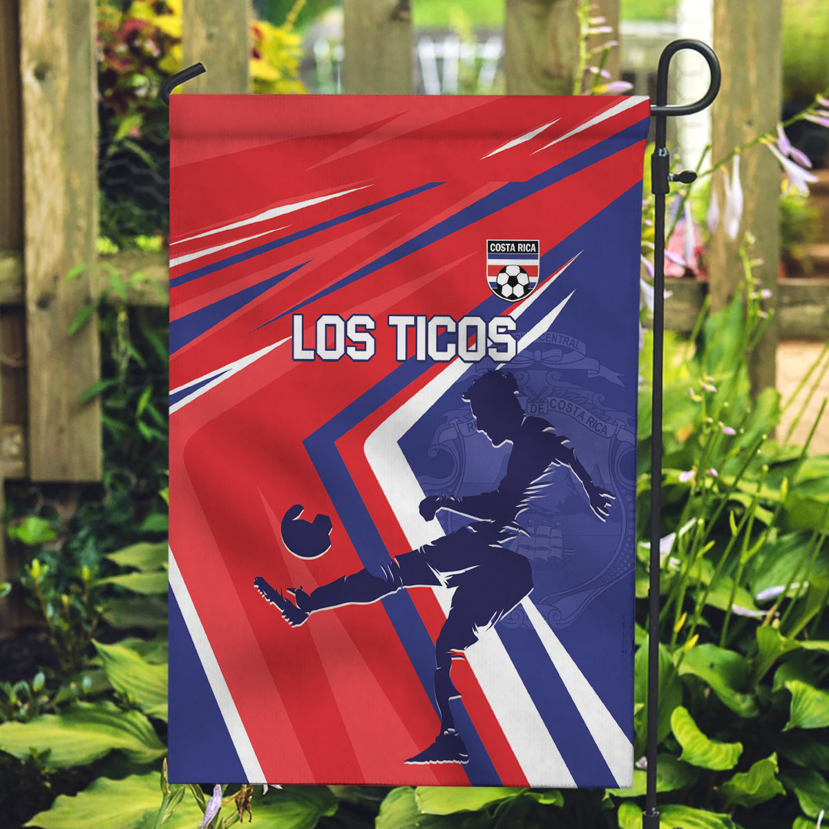 Costa Rica 2024 Soccer Garden Flag Come On Los Ticos - Wonder Print Shop