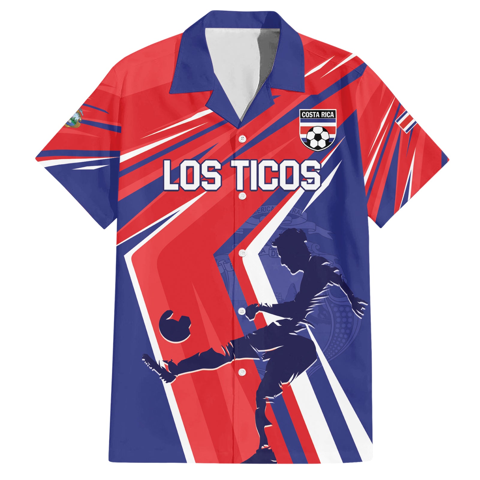 Personalized Costa Rica 2024 Soccer Hawaiian Shirt Come On Los Ticos - Wonder Print Shop