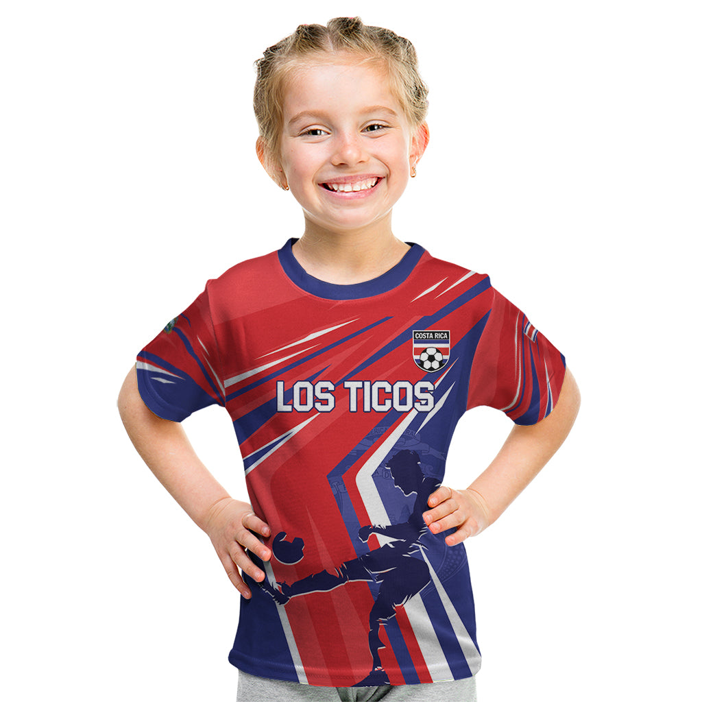 Personalized Costa Rica 2024 Soccer Kid T Shirt Come On Los Ticos - Wonder Print Shop