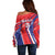 Personalized Costa Rica 2024 Soccer Off Shoulder Sweater Come On Los Ticos - Wonder Print Shop