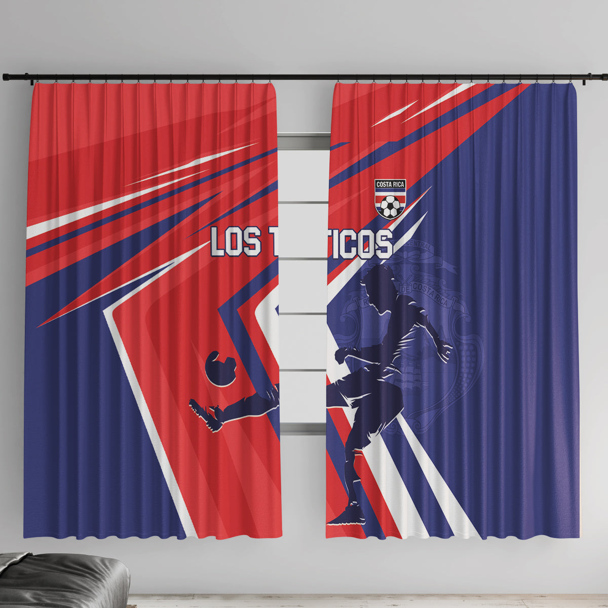 Costa Rica 2024 Soccer Window Curtain Come On Los Ticos - Wonder Print Shop