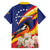 Venezuela Independence Day Family Matching Short Sleeve Bodycon Dress and Hawaiian Shirt Venezuelan Troupial Cattleya Mossiae - Wonder Print Shop