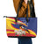 Venezuela Independence Day Leather Tote Bag Venezuelan Troupial Cattleya Mossiae - Wonder Print Shop