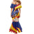 Venezuela Independence Day Mermaid Dress Venezuelan Troupial Cattleya Mossiae - Wonder Print Shop