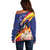 Venezuela Independence Day Off Shoulder Sweater Venezuelan Troupial Cattleya Mossiae - Wonder Print Shop